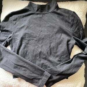 Black Long Sleeve Turtleneck Top